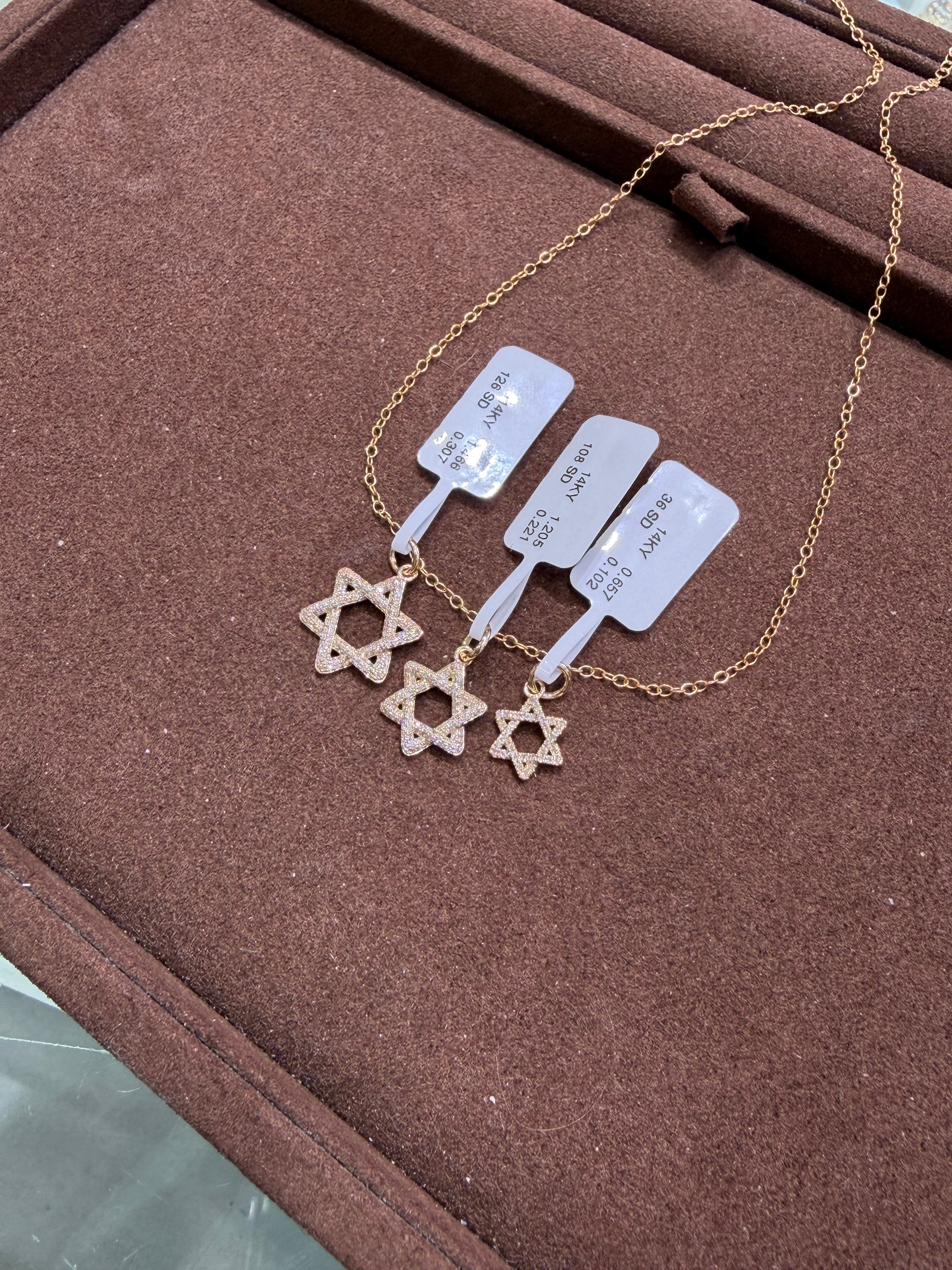 Pave Star of David Pendant - Small