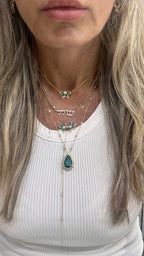 Emerald Flower Lariat