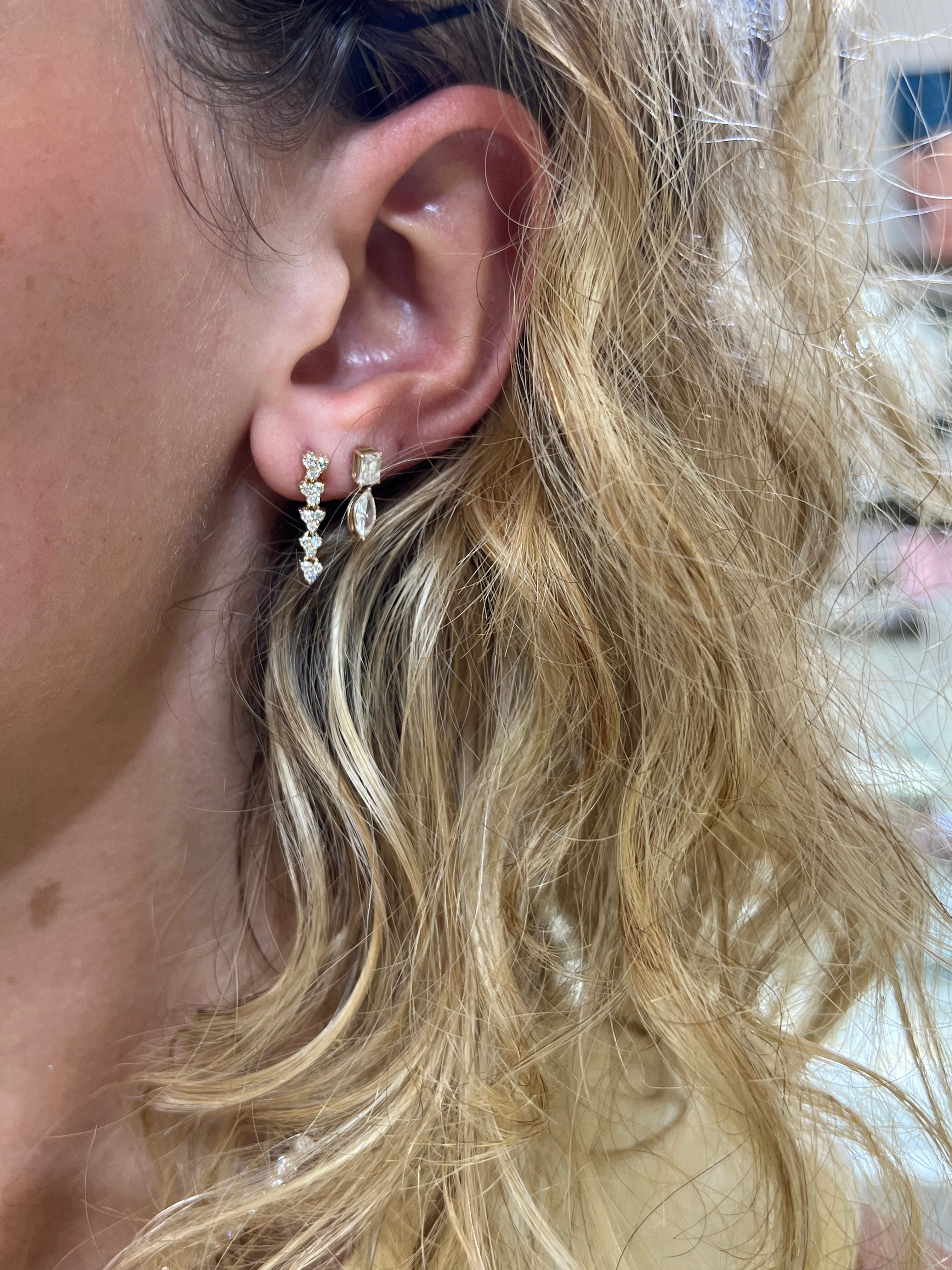 Short Triad Drop Earrings