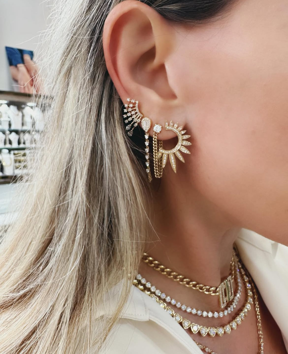 Circle Chain Earrings