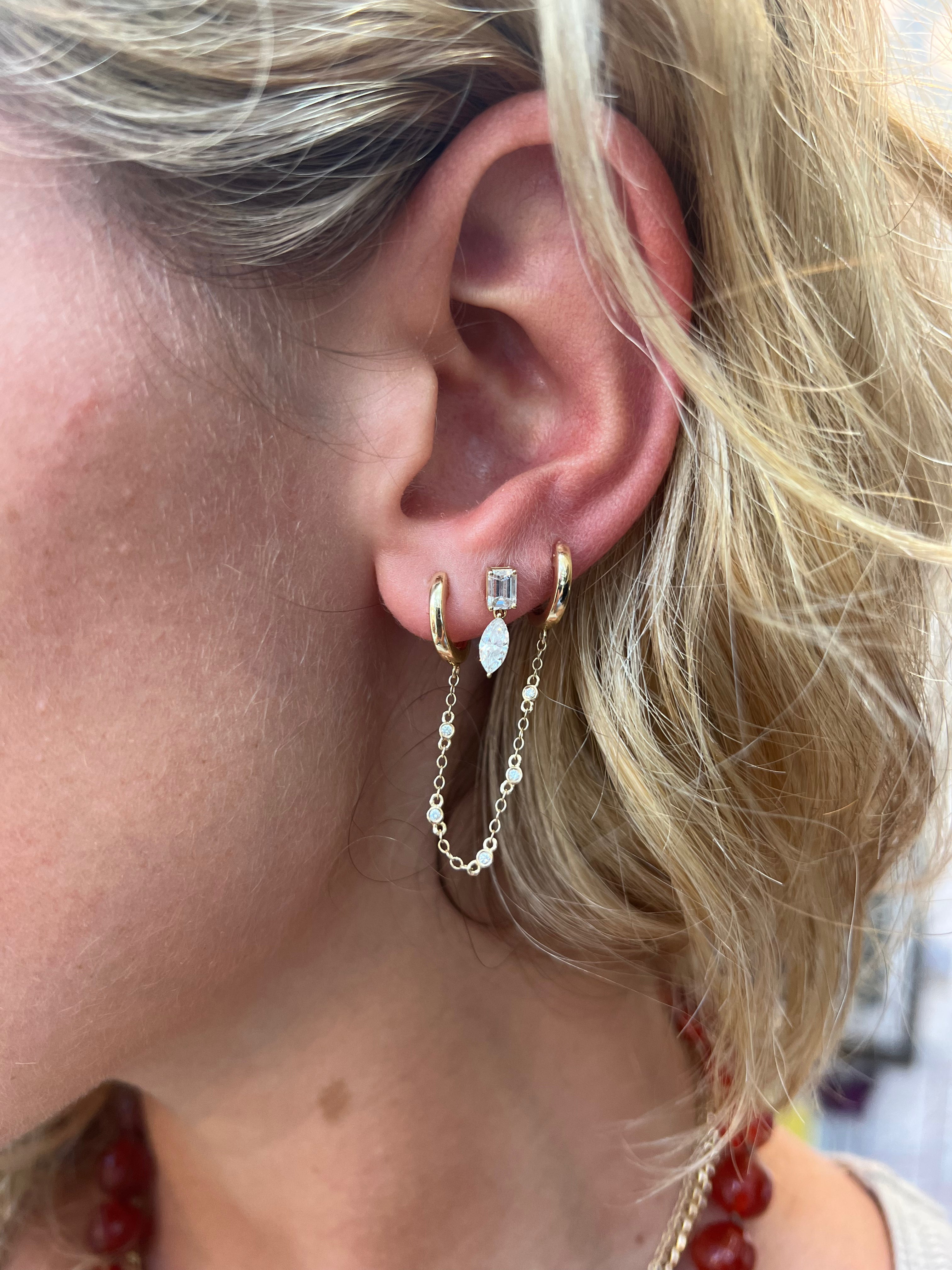 Double Hoop Single Earring