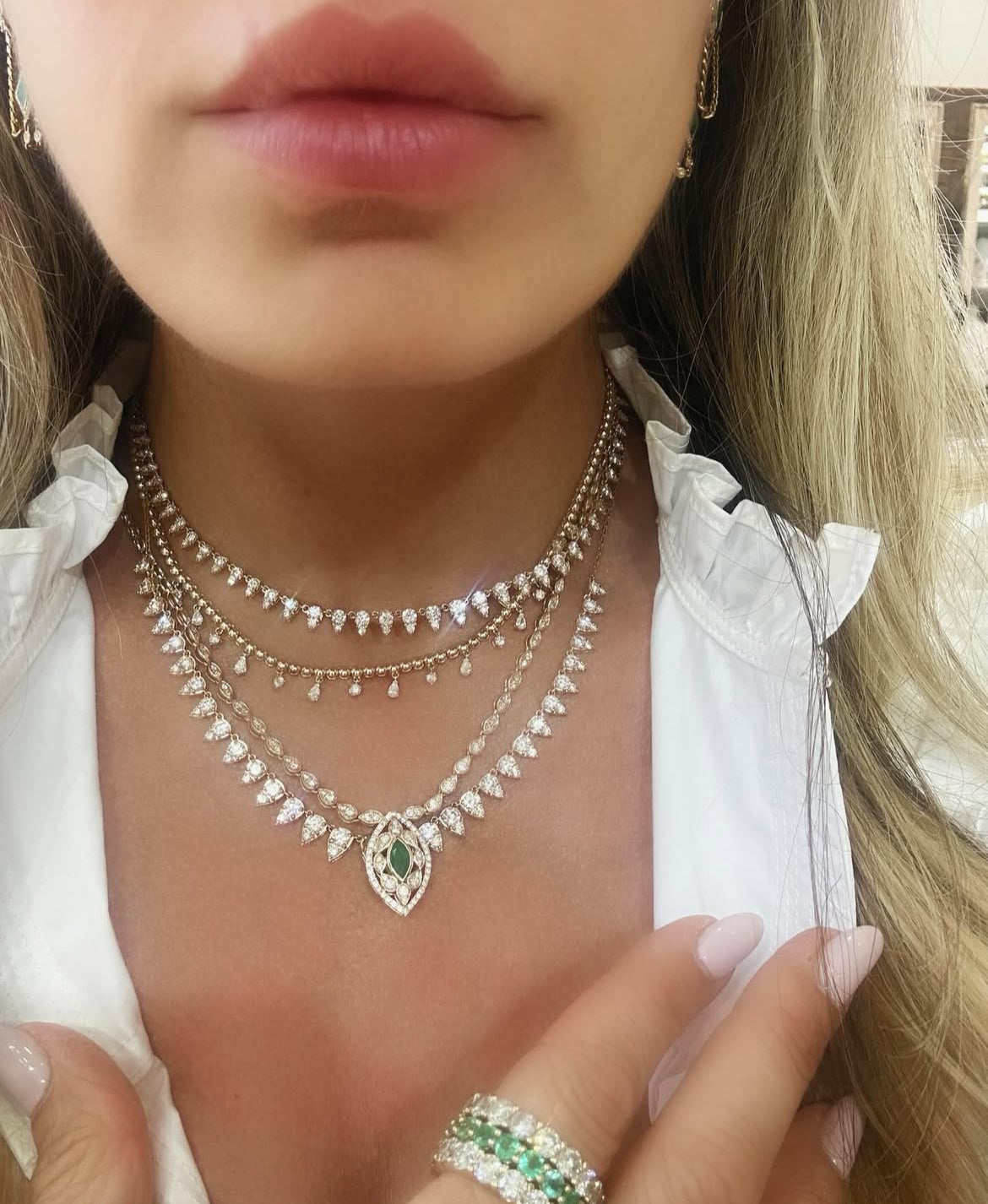 Elle Necklace in Emerald