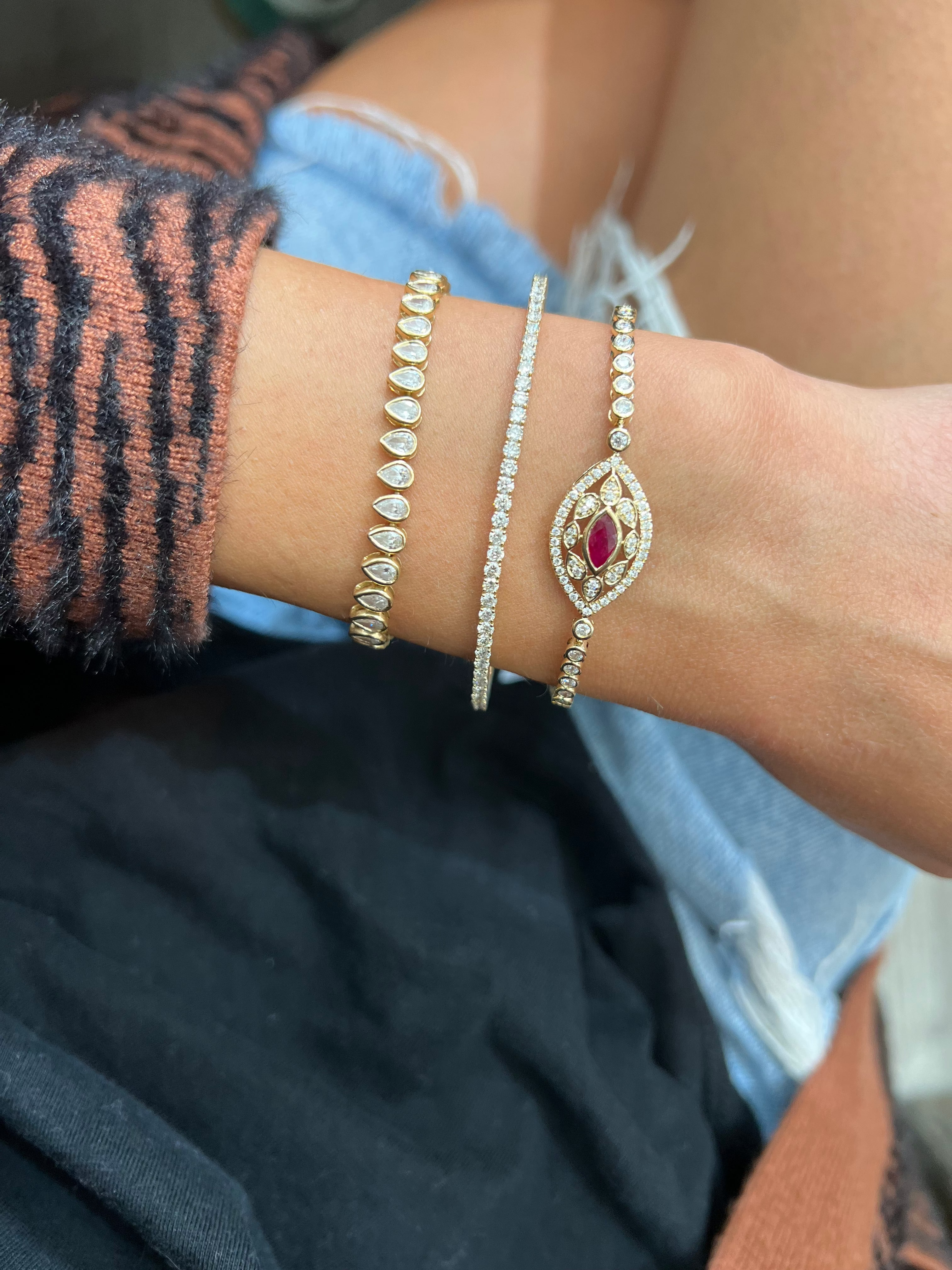 Ruby Velma Tennis Bracelet