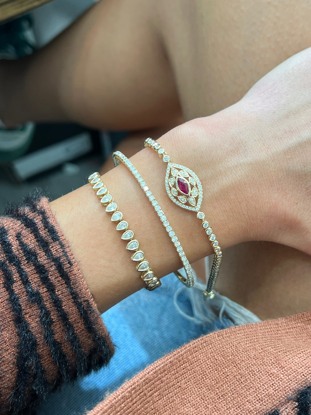 Ruby Velma Tennis Bracelet