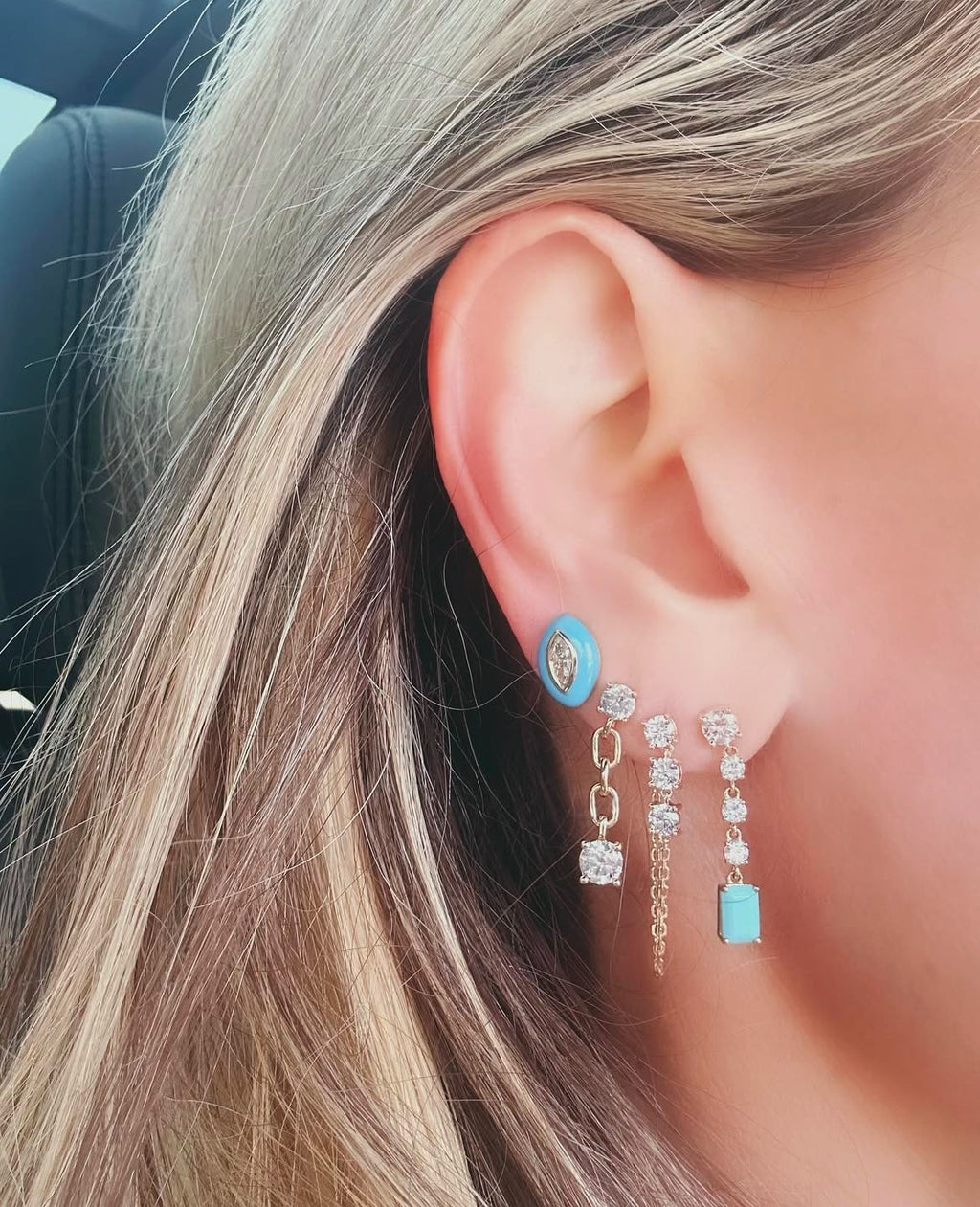 Marquise Enamel Studs