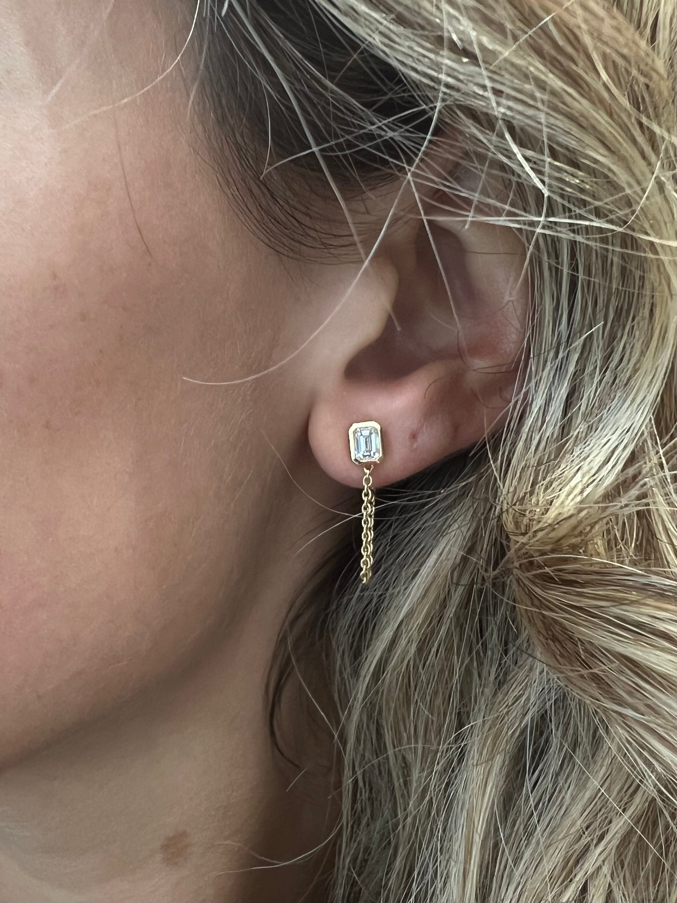 Rectangle Chain Earrings