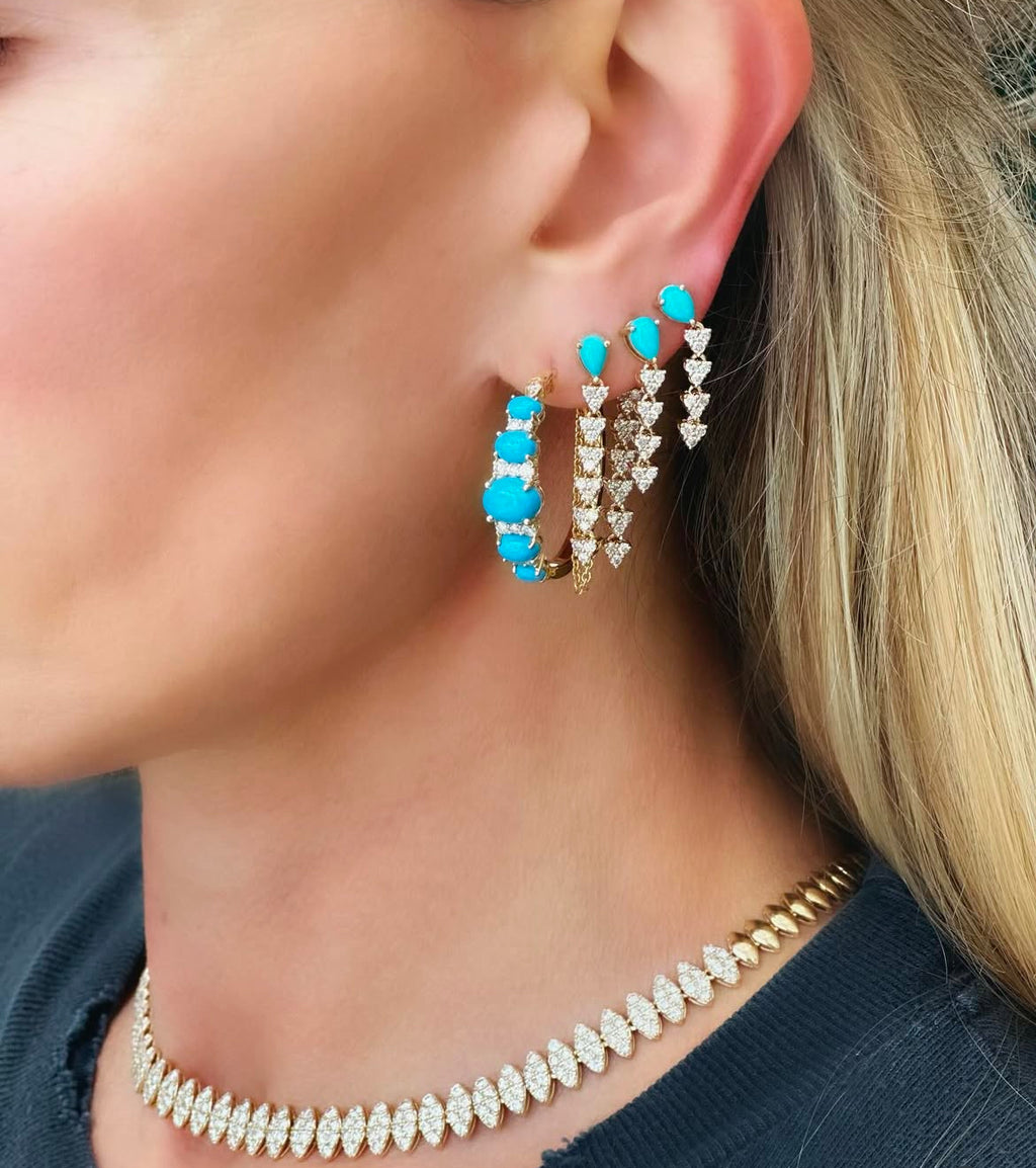 Tide Triad Double Earrings