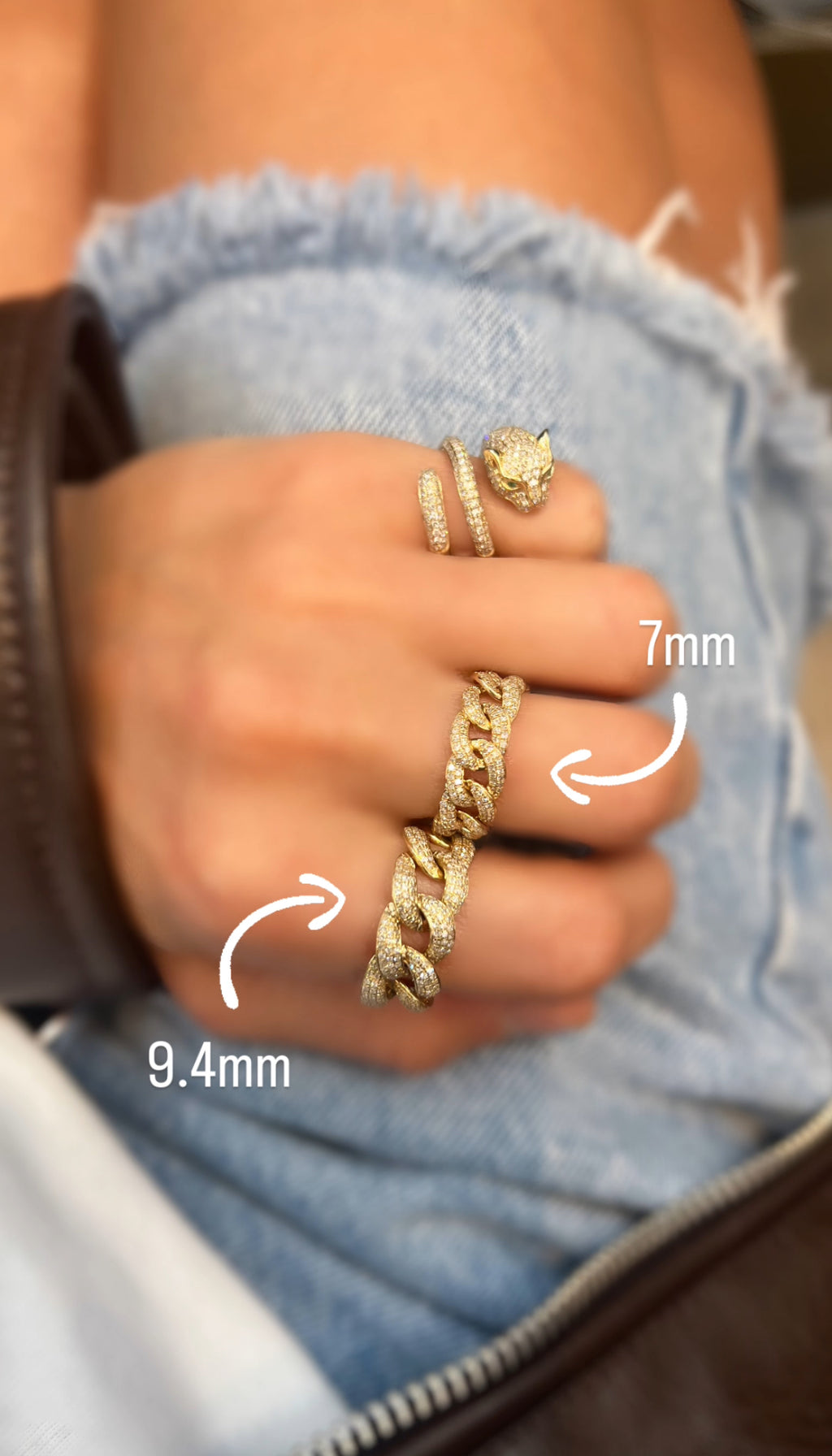 7mm Pave Cuban Link Ring