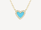 Mini Turquoise Heart Necklace