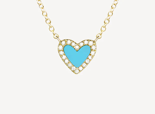 Mini Turquoise Heart Necklace