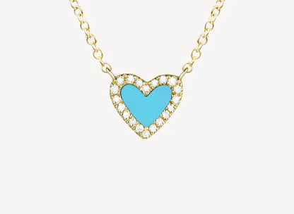 Mini Turquoise Heart Necklace