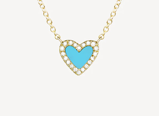 Mini Turquoise Heart Necklace