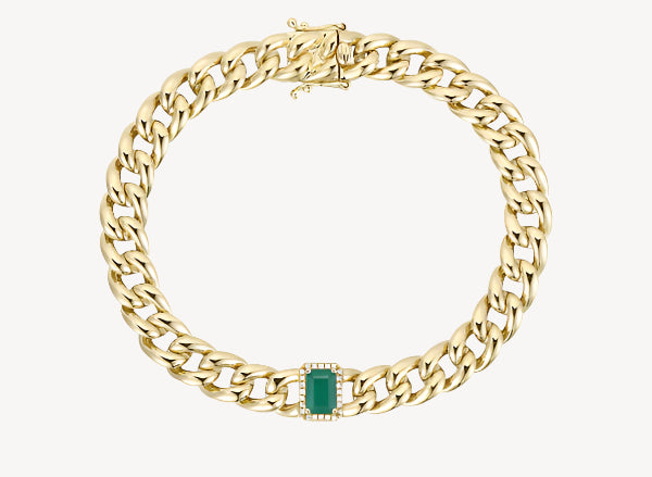 Emerald Chain Bracelet