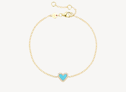 Mini Turquoise Heart Bracelet