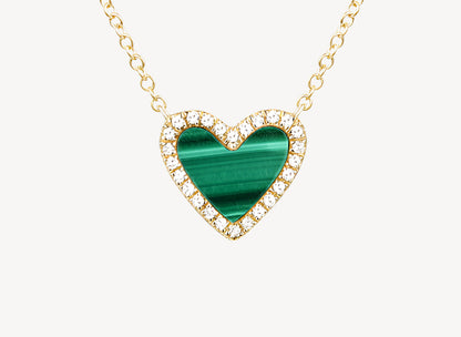 Maxi Malachite Heart Necklace
