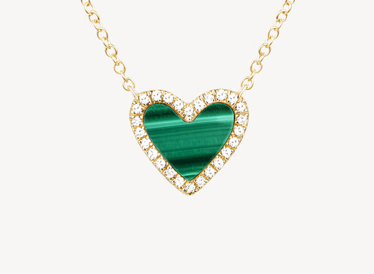 Maxi Malachite Heart Necklace