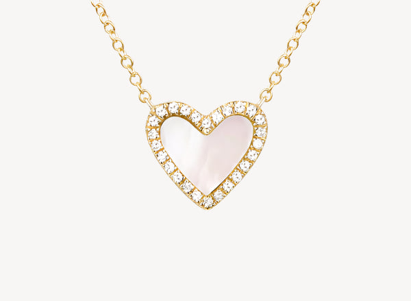 Mini Mother-of-Pearl Heart Necklace