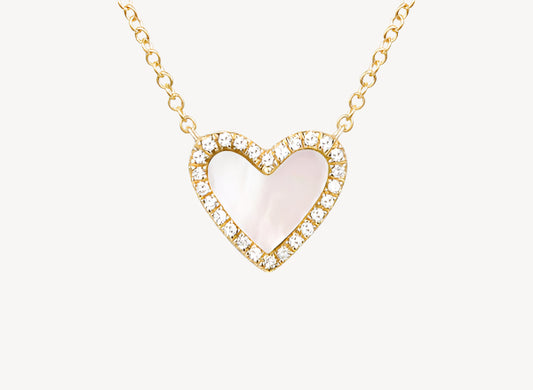 Mini Mother-of-Pearl Heart Necklace