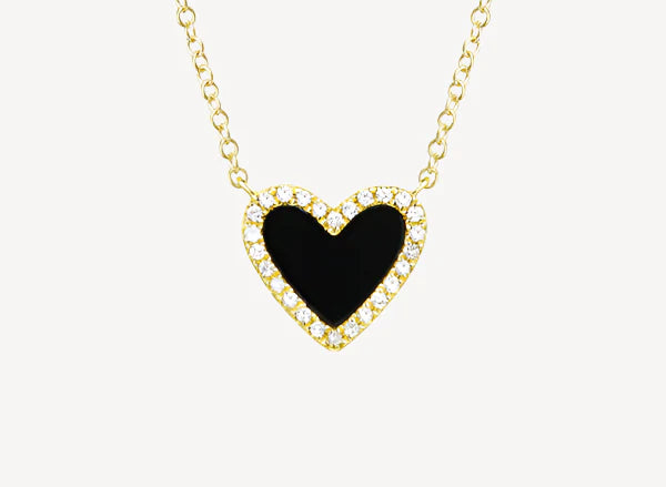 Mini Onyx Heart Necklace