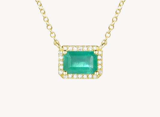 Rectangle Emerald Necklace