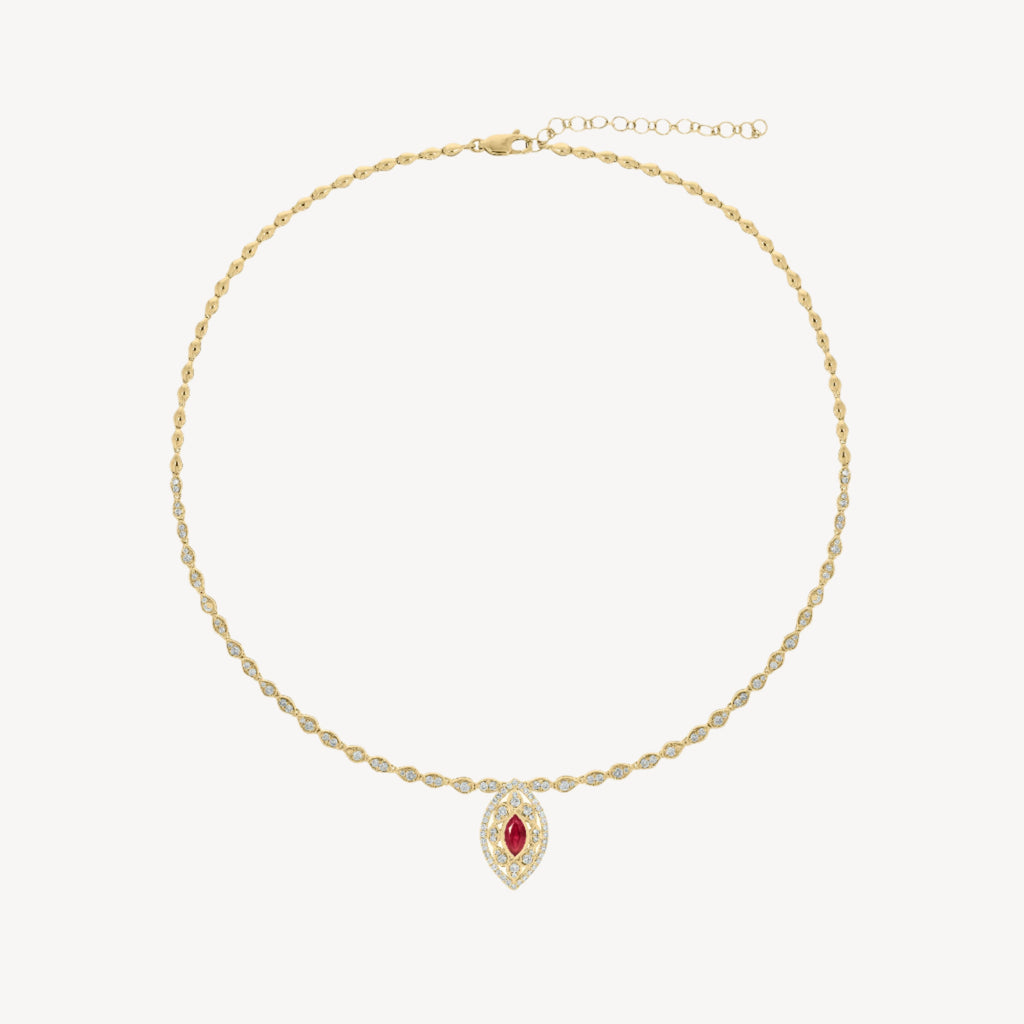 Elle Necklace in Ruby