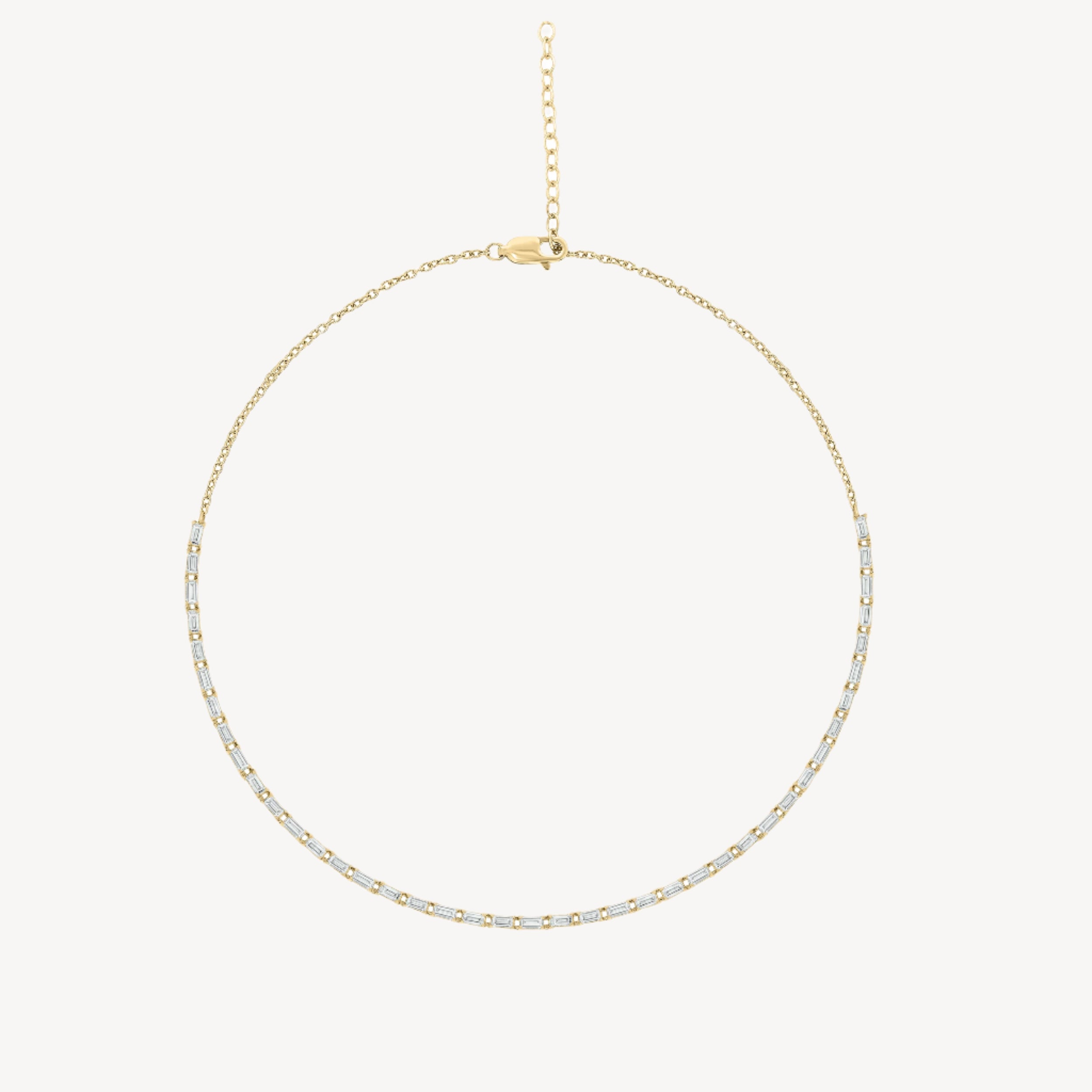 Halfway Baguette Tennis Necklace
