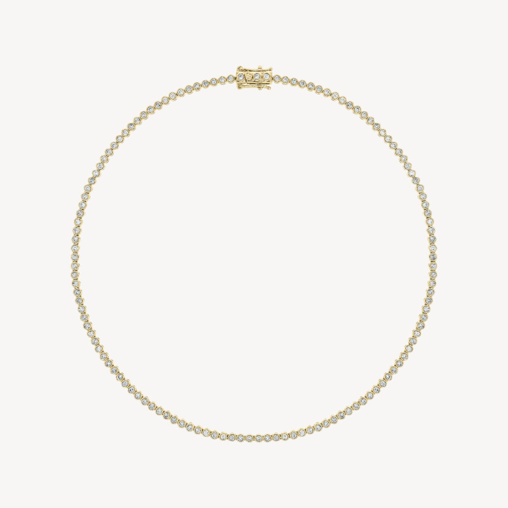 Bezel 4ct Tennis Necklace