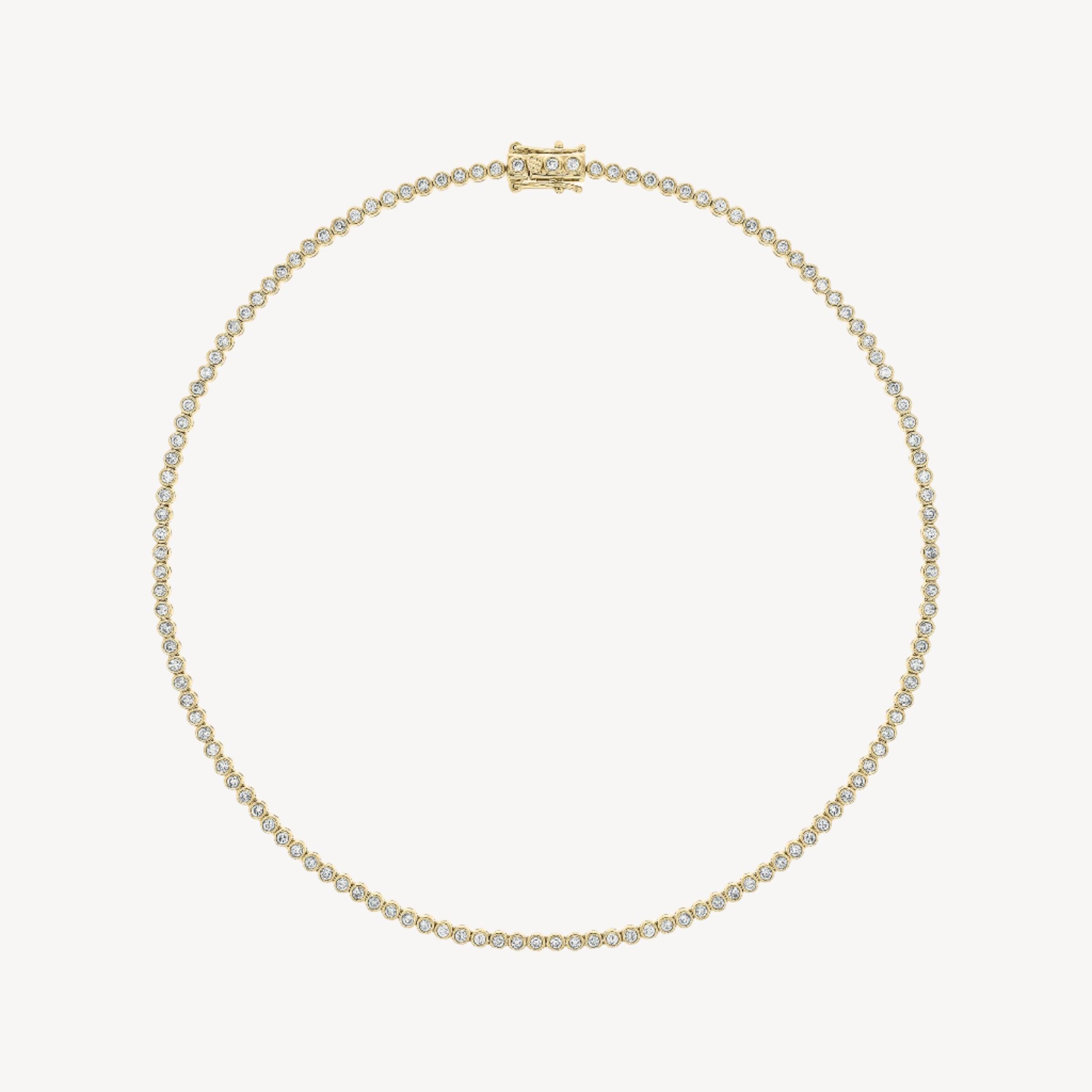 Bezel 4ct Tennis Necklace