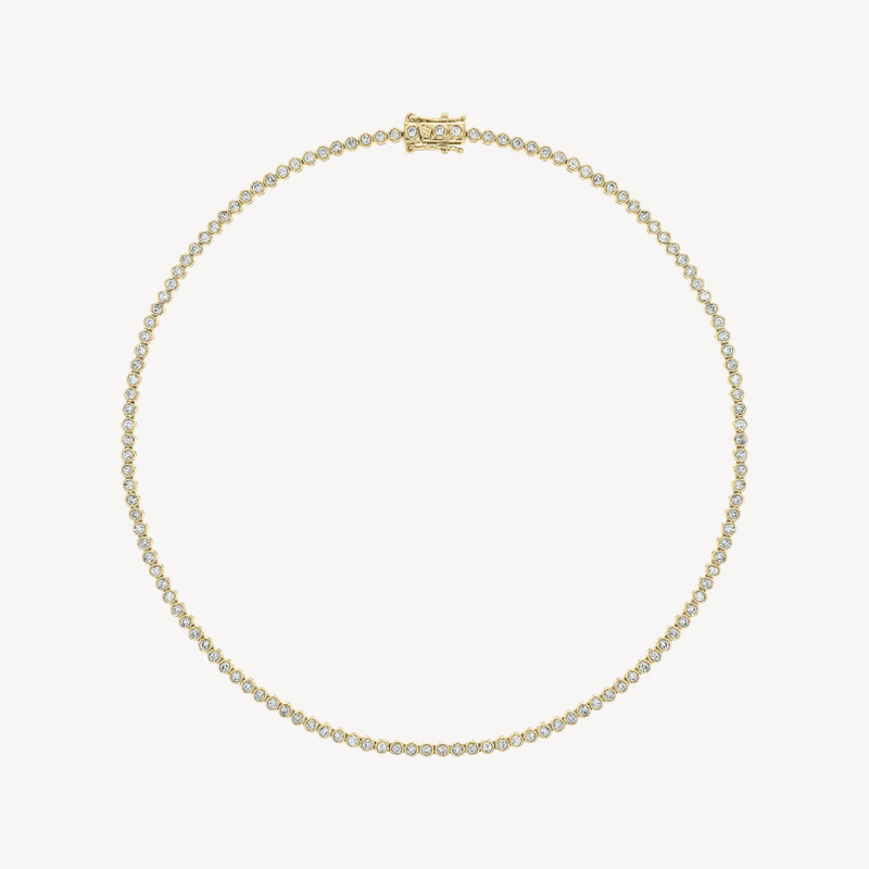 Bezel 4ct Tennis Necklace