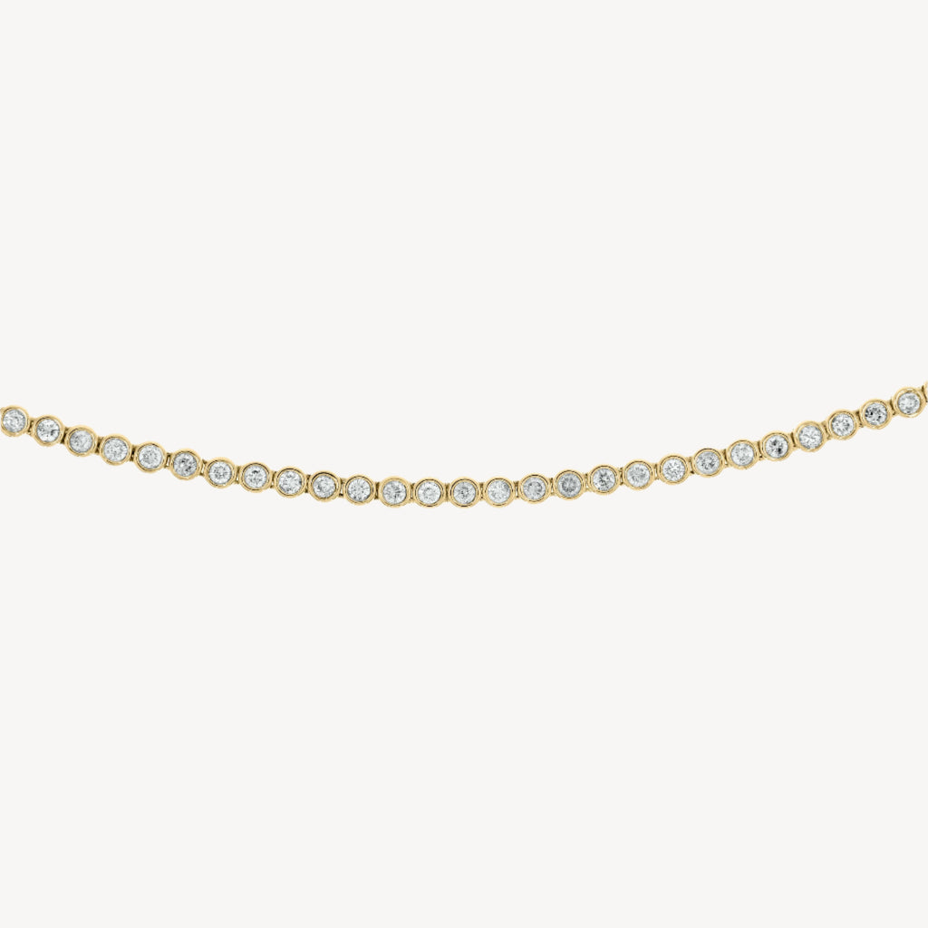 Bezel 4ct Tennis Necklace