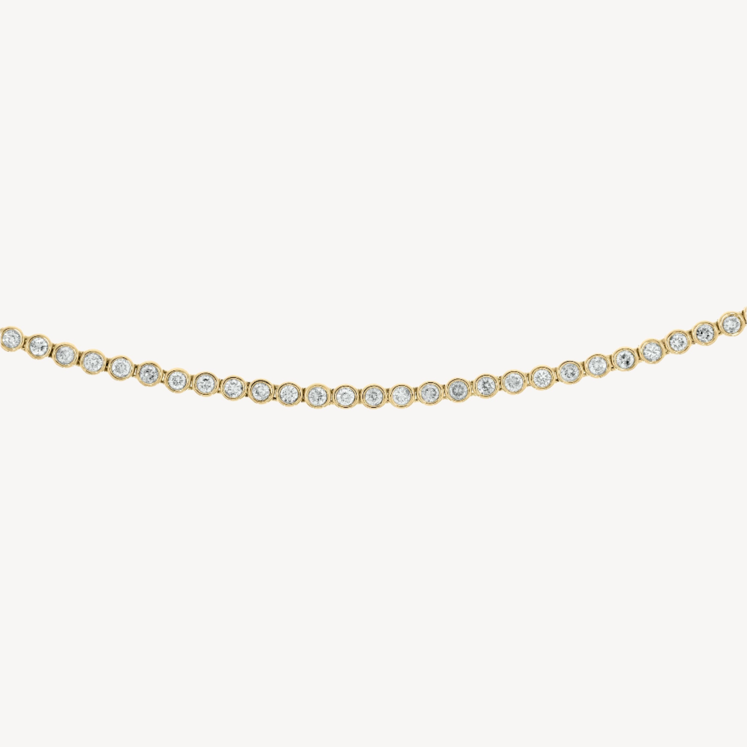 Bezel 4ct Tennis Necklace