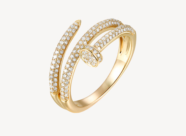 Wrap Pave Nail Ring