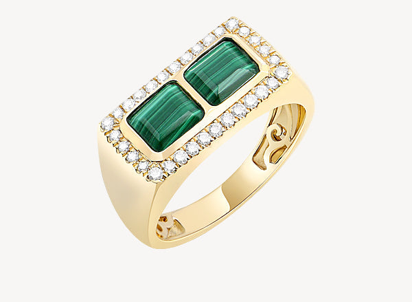 Tula Malachite Ring