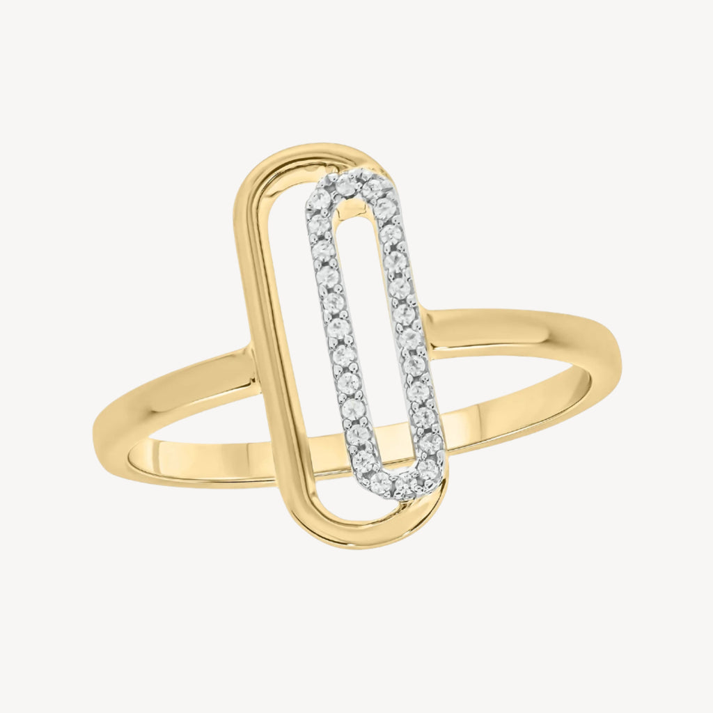 Skewed Paperclip Ring