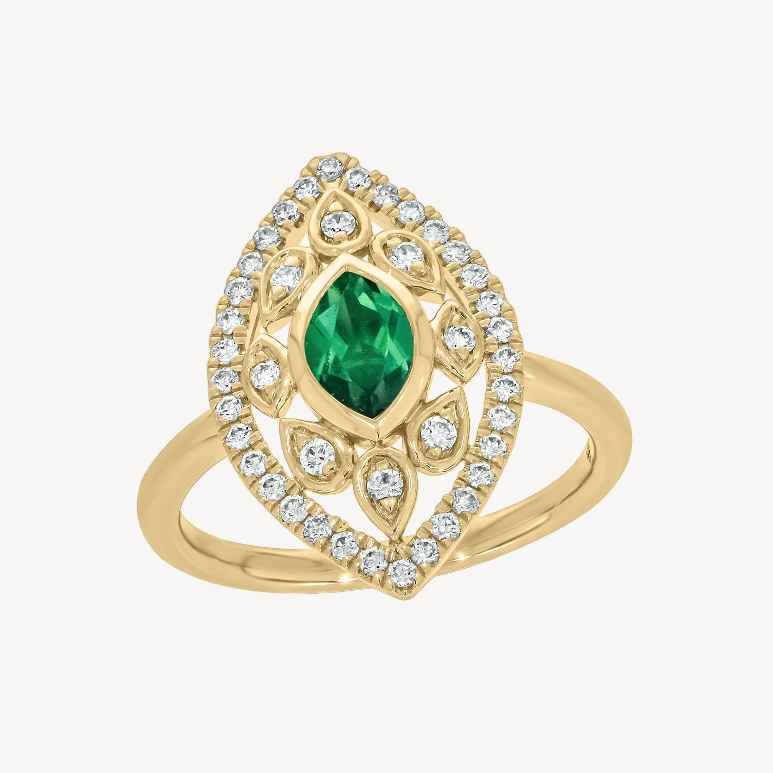 Emerald Velma Pinky Ring