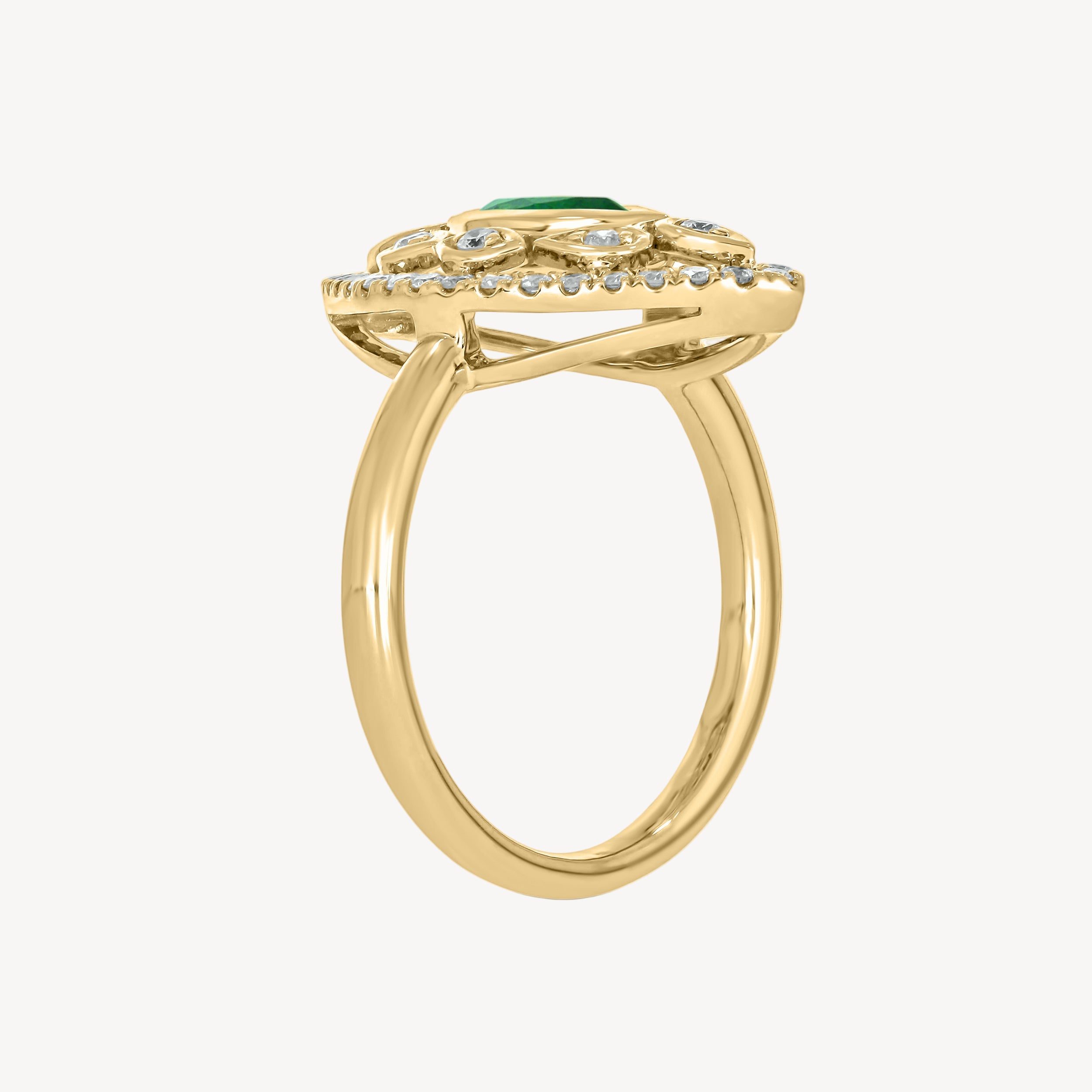 Emerald Velma Pinky Ring
