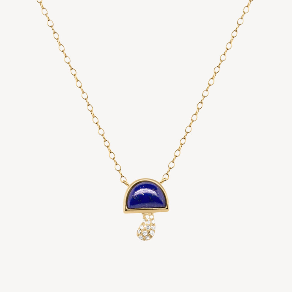 Mini Midnight Mushroom Necklace
