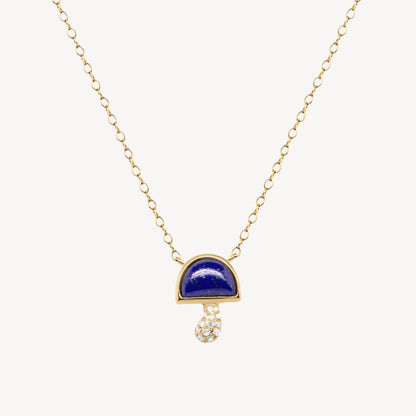 Mini Midnight Mushroom Necklace