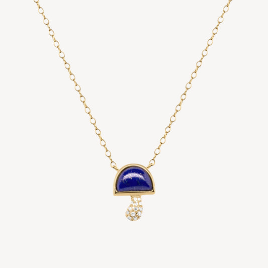 Mini Midnight Mushroom Necklace