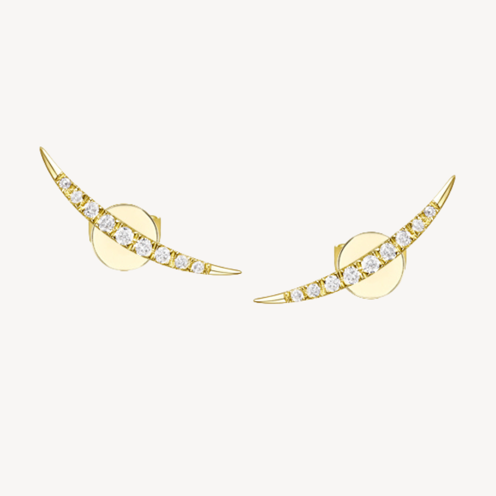 Waxing Crescent Studs