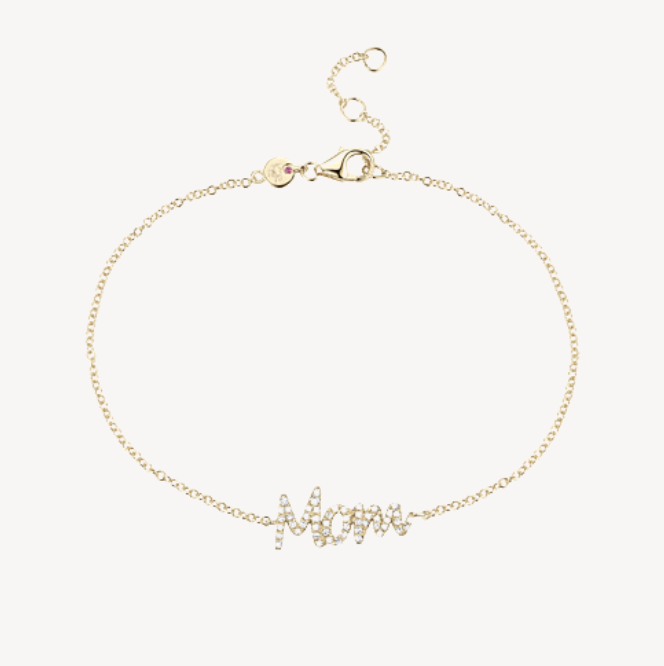 Mom Cursive Bracelet