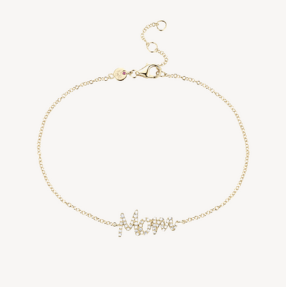 Mom Cursive Bracelet