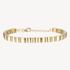 Plain Gold Ribbed Bracelet