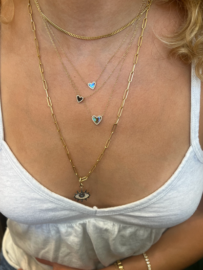Mini Onyx Heart Necklace