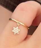 Star of David Dangle Ring