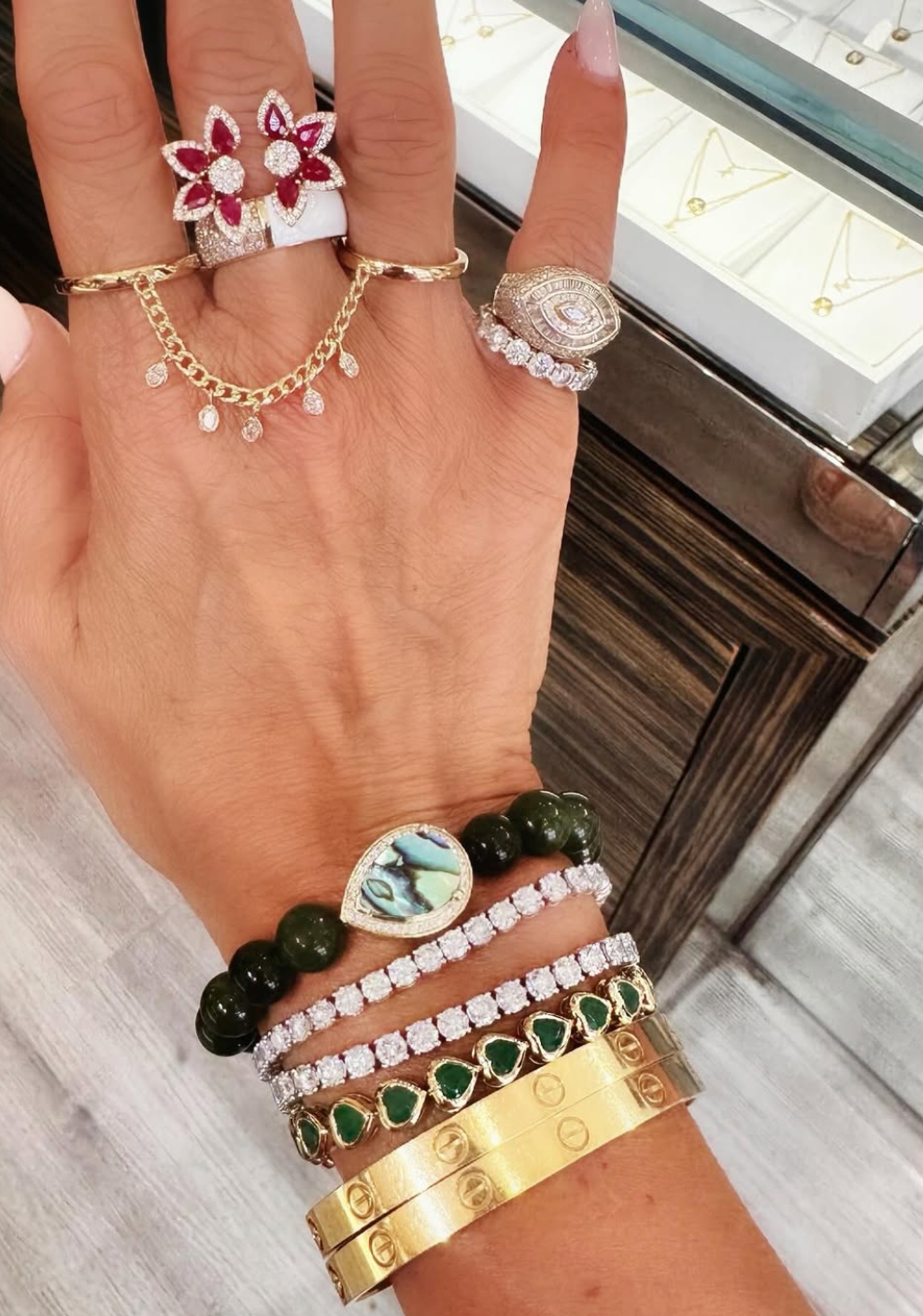 Nalya Double Finger Ring