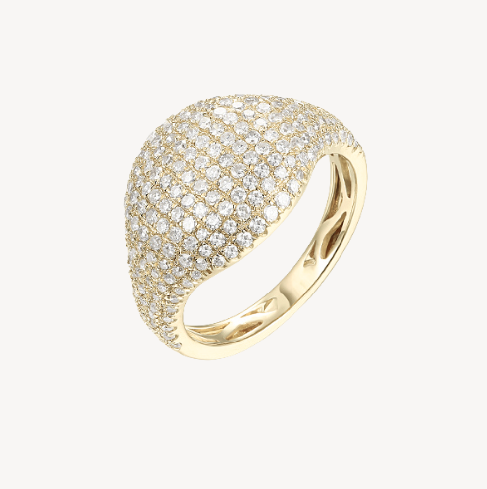 Pave Dome Pinky Ring