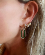 Étoile Emerald Hoop Earrings