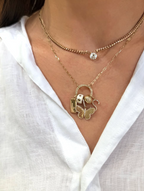 Paperclip Charm Holder Necklace
