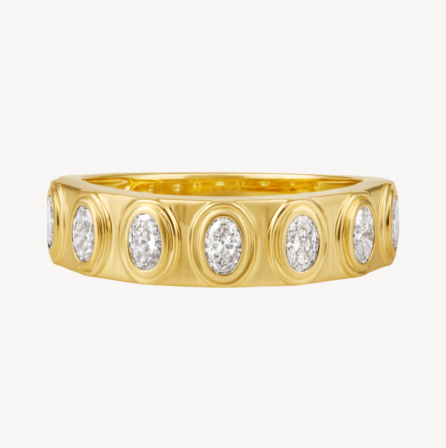 Oval Deco Diamond Band